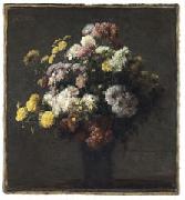 Henri Fantin-Latour Crisantemos en un florero Germany oil painting artist